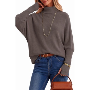 image:imageArachampCloz Womens Wool Blend Oversized Batwing Sleeve Fall Work SweaterCoffee
