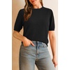 image:imageArachampCloz Womens Wool Blend Soft Fuzzy Puff Sleeve Cute Casual Fall Sweaters 2025Black