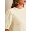 image:imageArachampCloz Womens Wool Blend Soft Fuzzy Puff Sleeve Cute Casual Fall Sweaters 2025Cream